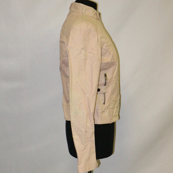 πHPπ Vtg FJ Rose Pink Leather Motorcycle Jacket - Picture 5 of 8